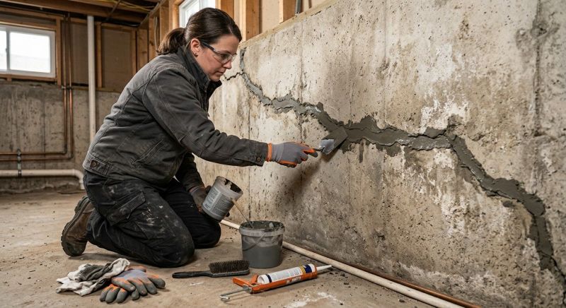 Cracked Basement Floor Repair in Winder, GA