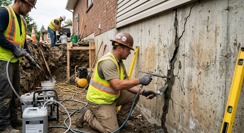 Cracked Foundation Repair in Hoschton, GA