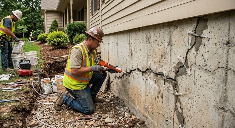 Cracked Foundation Repair in Winterville, GA