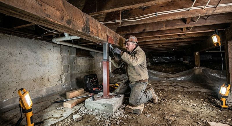 Crawl Space Leveling in Winder, GA