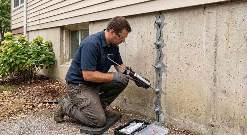 Foundation Crack Sealing in Winder, GA
