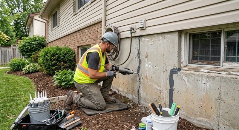 Foundation Crack Sealing in Winder, GA
