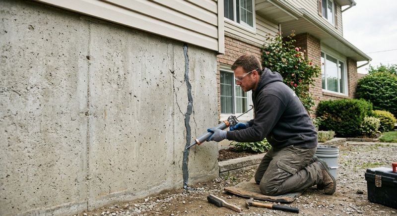 Foundation Crack Sealing in Winder, GA