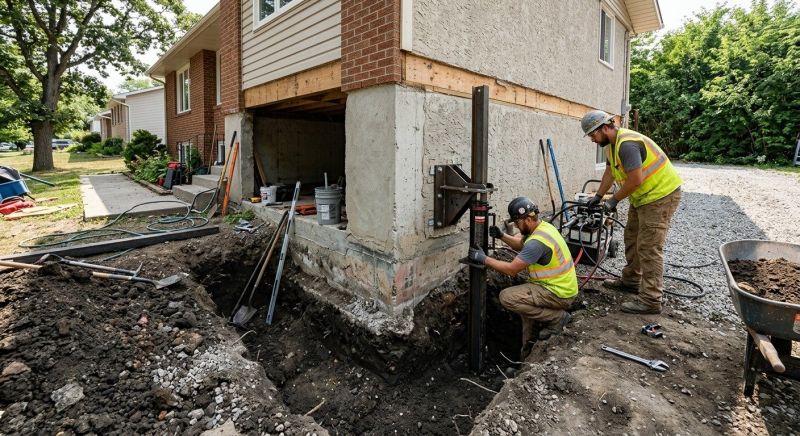 Foundation Pier Repair in Winder, GA