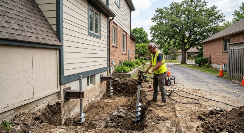 Helical Piers Installation in Winder, GA