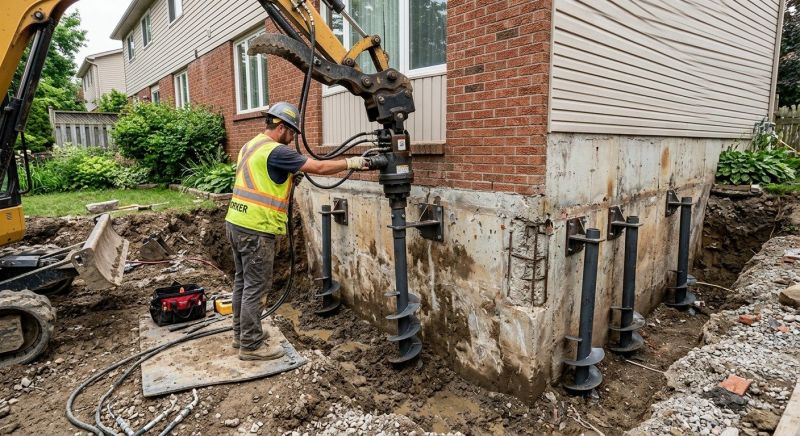 Helical Piers Installation in Winder, GA