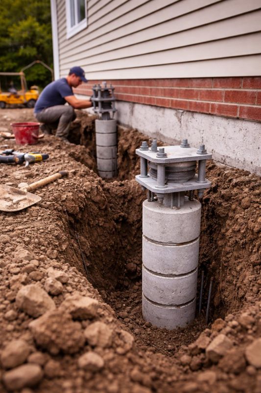 Helical Piers Installation in Winder, GA