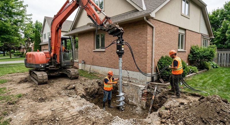 Helical Pile Installation in Winder, GA
