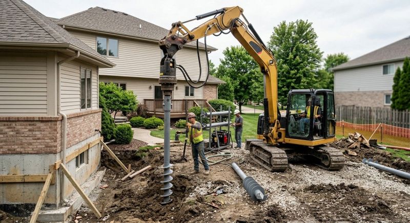 Helical Pile Installation in Winder, GA