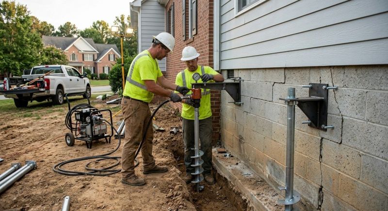 Helical Pile Installation in Winder, GA