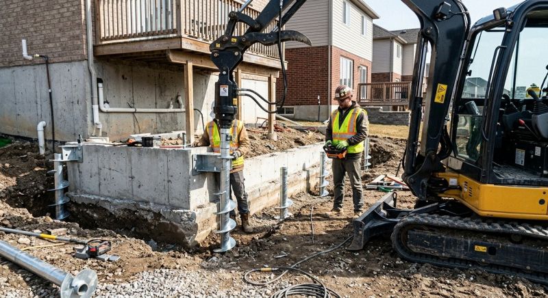 Helical Pile Installation in Winder, GA