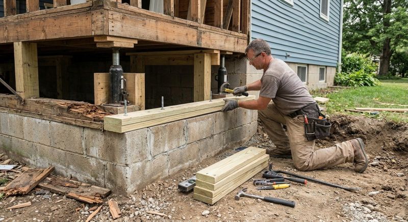 Sinking Foundation Repair in Gwinnett County, GA